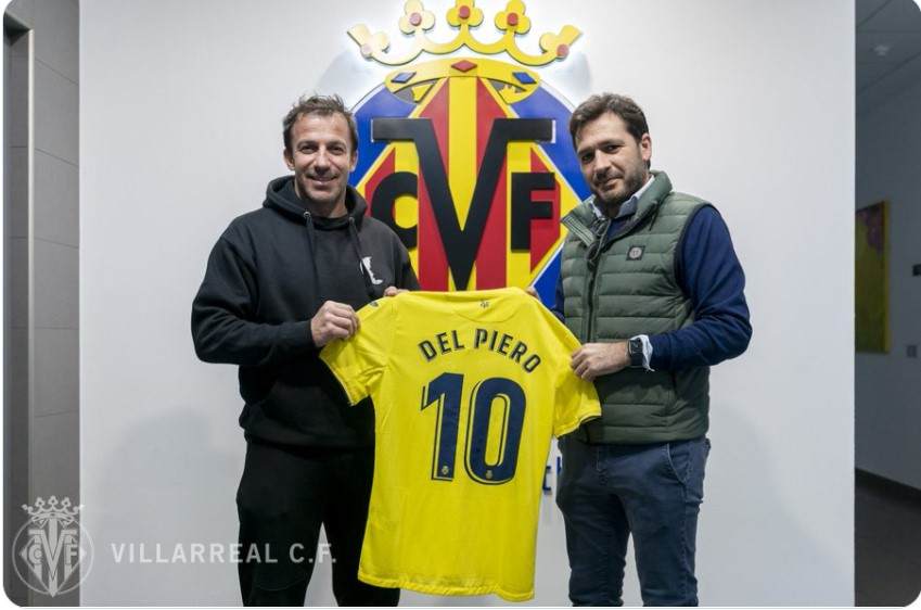 Tweet Alessandro Del Piero Villarreal (Twitter)