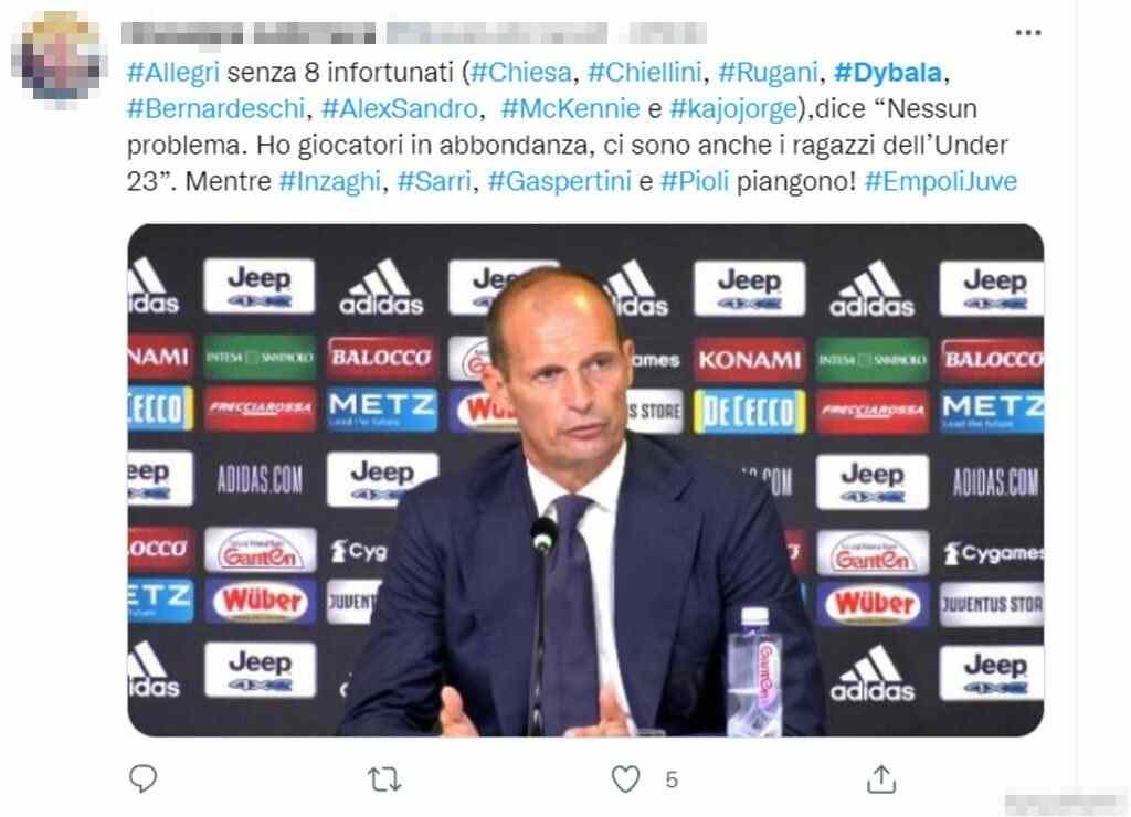 Tweet Allegri