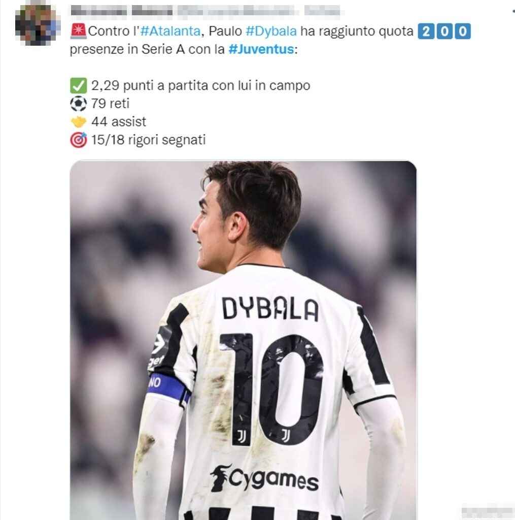 Tweet Dybala 