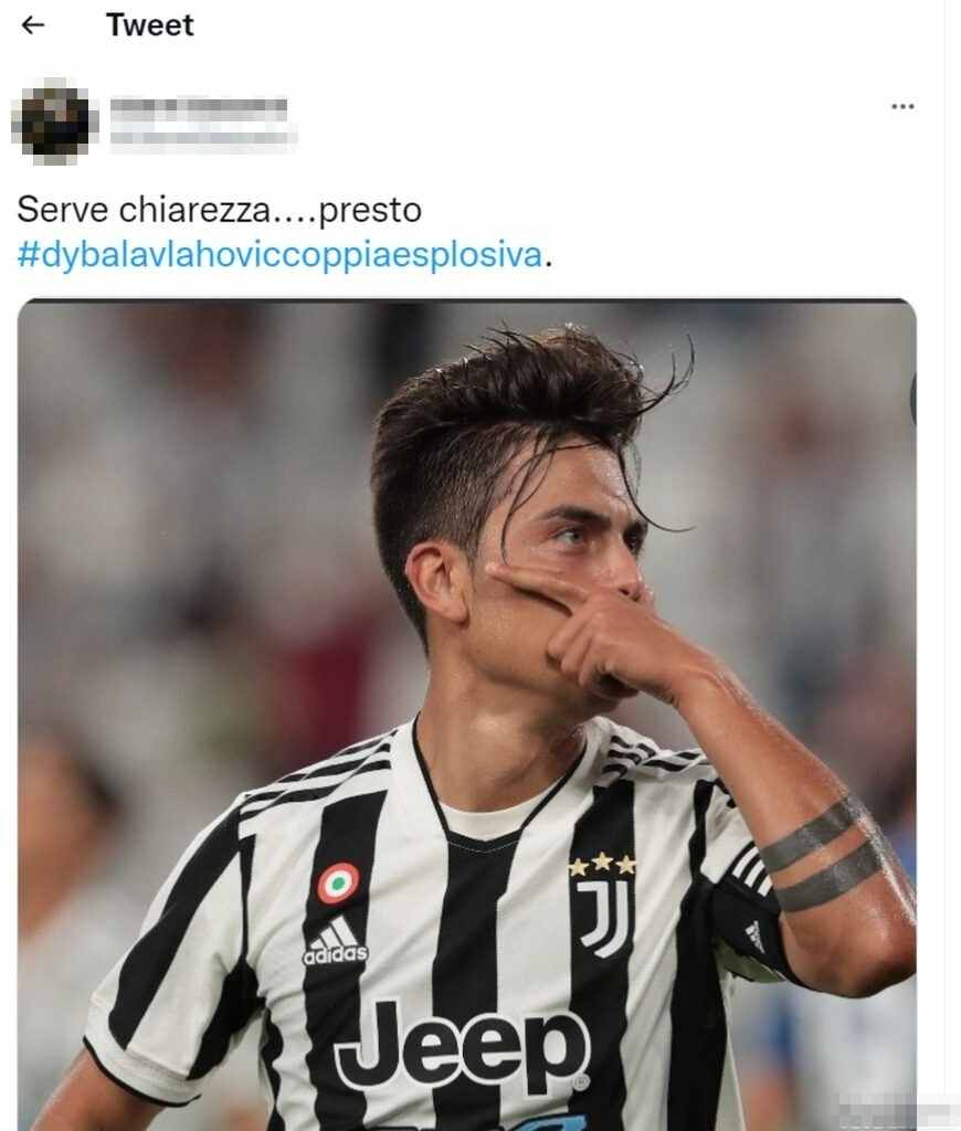 Tweet Dybala 