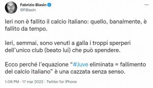 Fabrizio Biasin Juventus (Twitter)