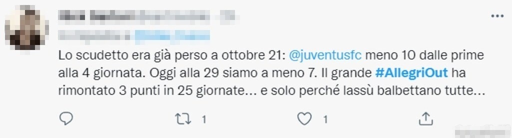 Tweet Allegri 