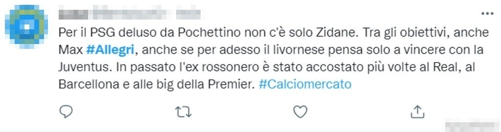 Tweet Allegri