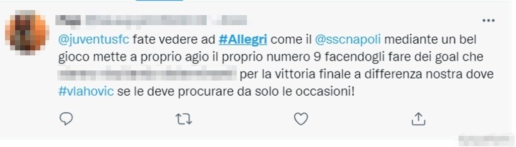 Tweet Allegri 