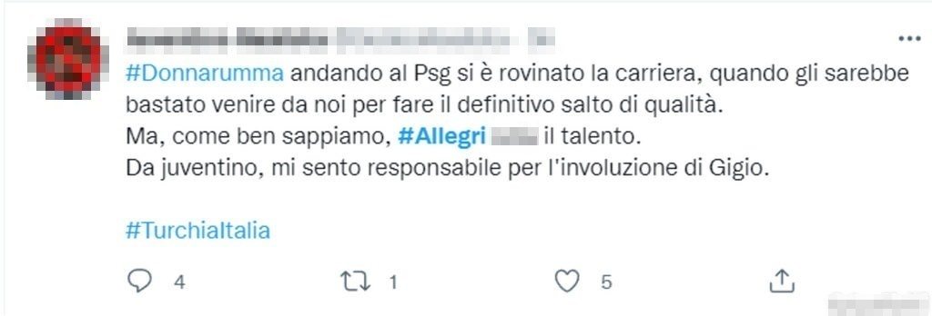 Tweet Donnarumma 