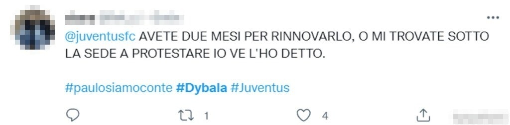 Tweet Dybala 