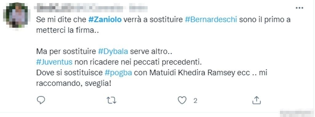 Tweet Zaniolo 