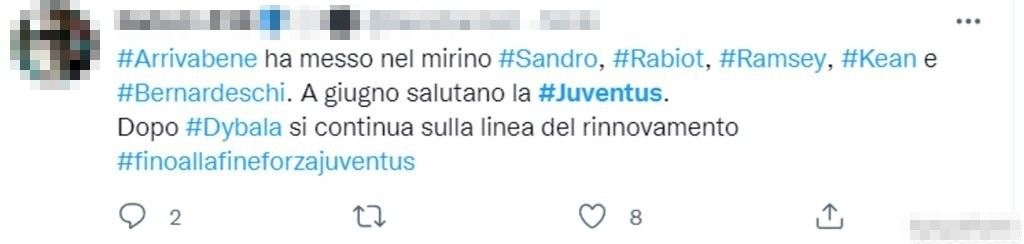 Tweet mercato