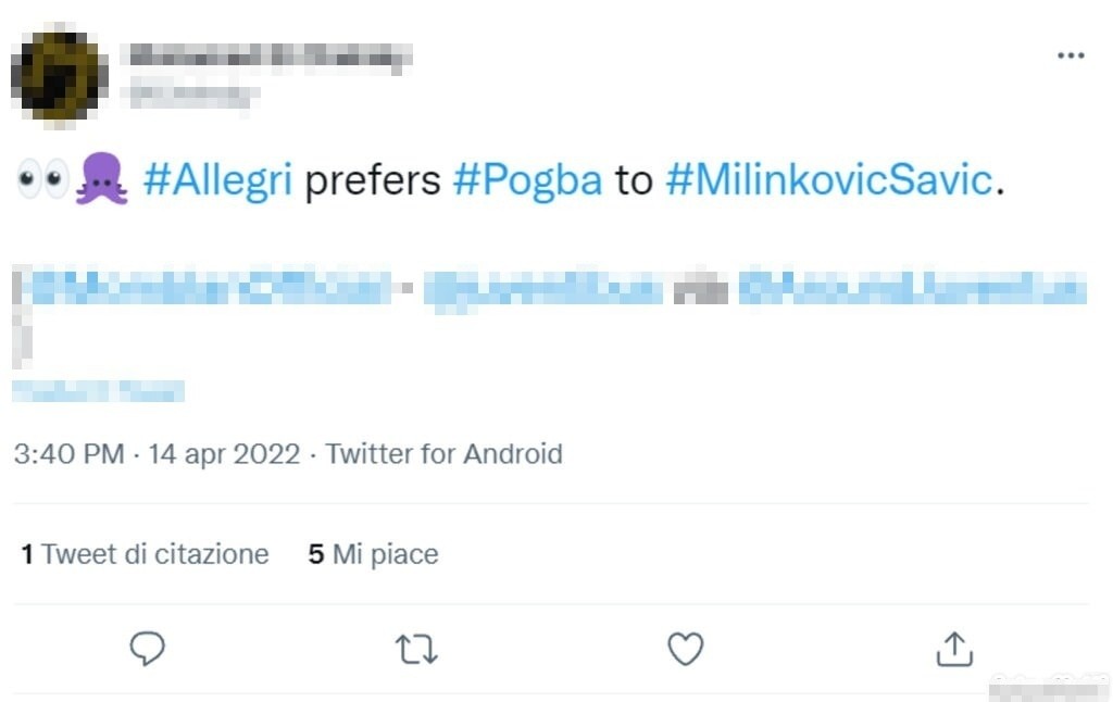 Tweet Allegri 