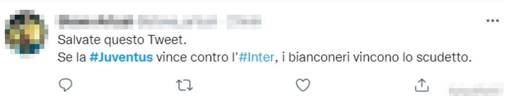 Tweet Juventus Inter 