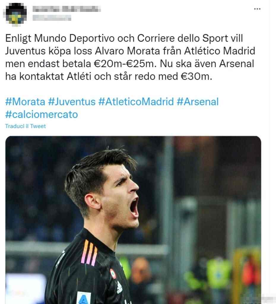 Tweet Morata 