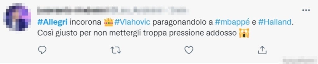 Tweet Vlahovic 