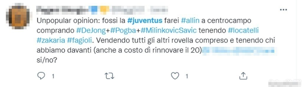 Tweet mercato