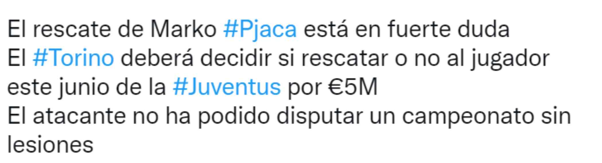 Tweet mercato