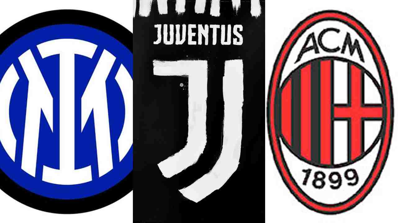 Inter Juventus Milan (Ansa Foto Collage)