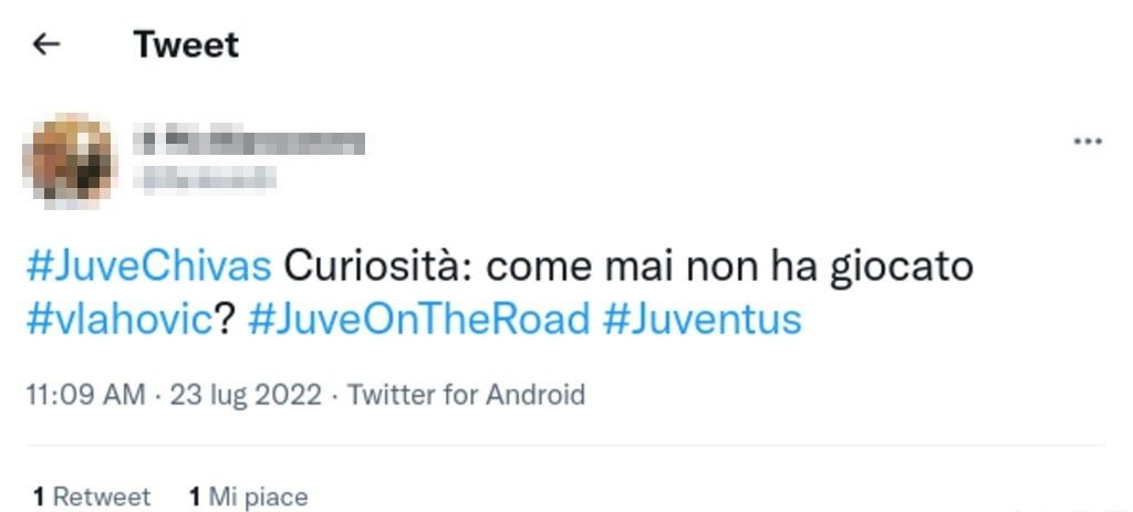 Juventus tweet