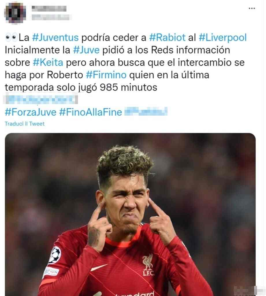 Tweet Firmino