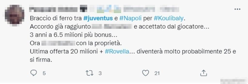 Tweet Koulibaly