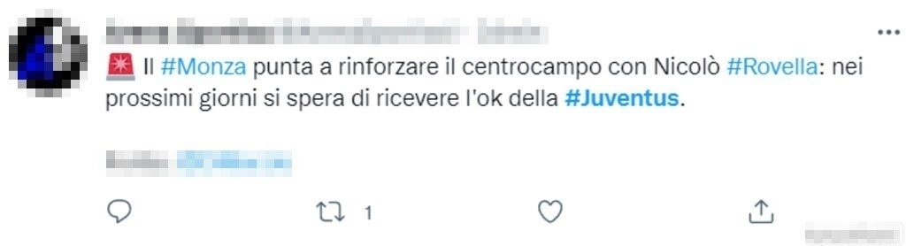 Tweet mercato