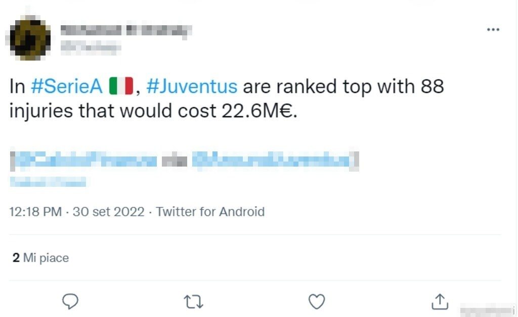 Tweet Juve