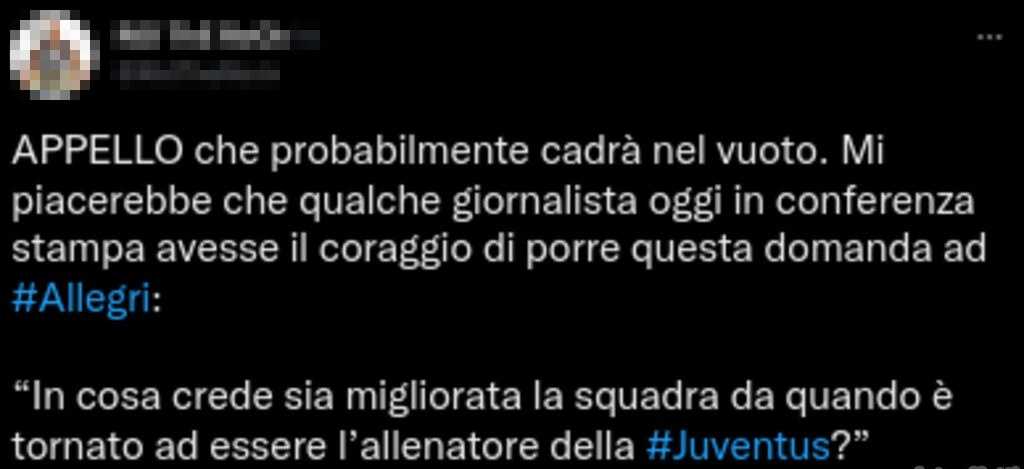 Allegri tweet