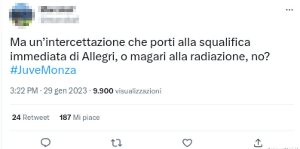 Allegri tweet