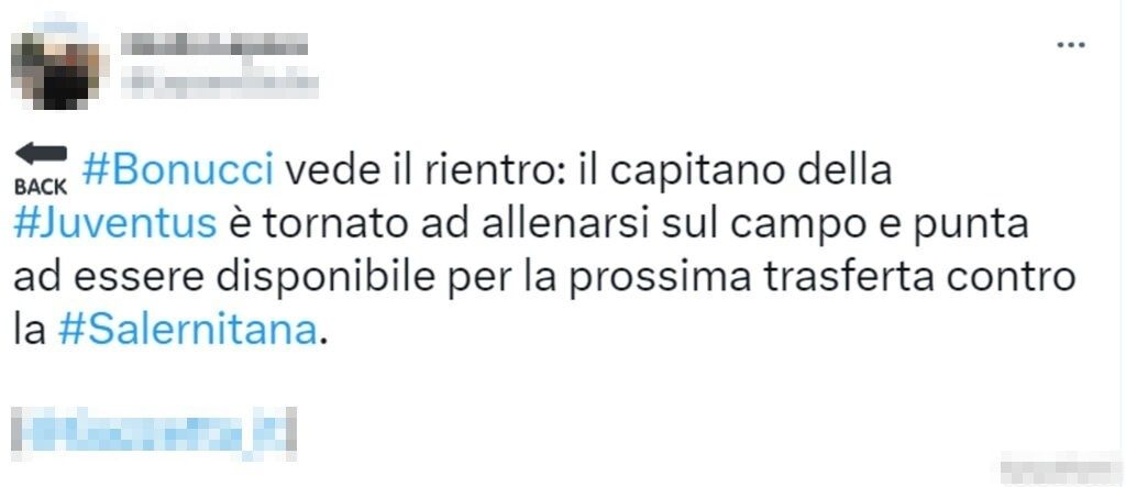 Tweet Bonucci 