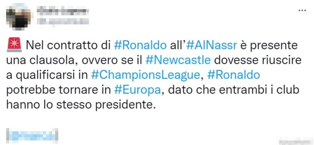 Tweet Cristiano Ronaldo 